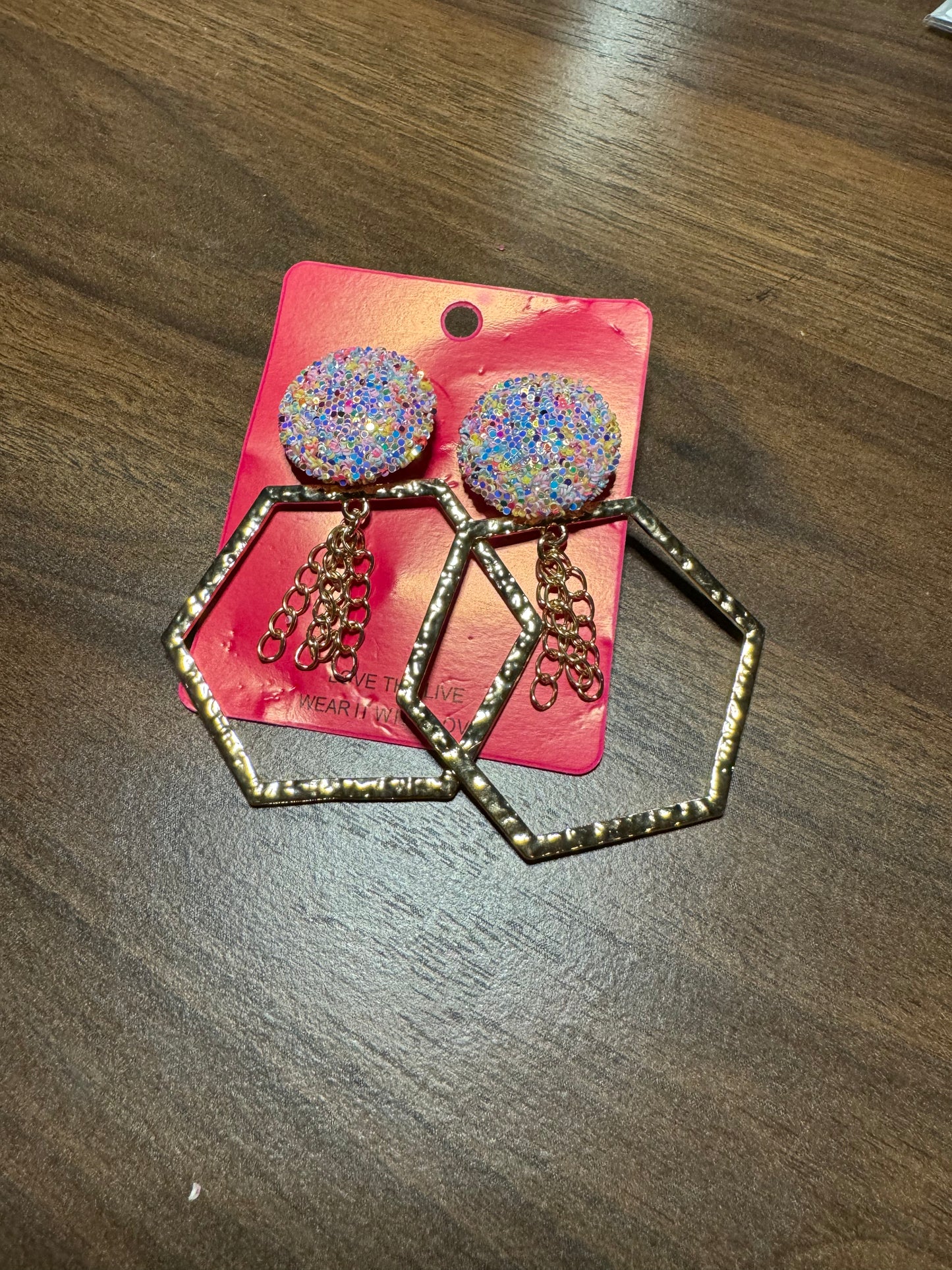 Multi glitter earrings