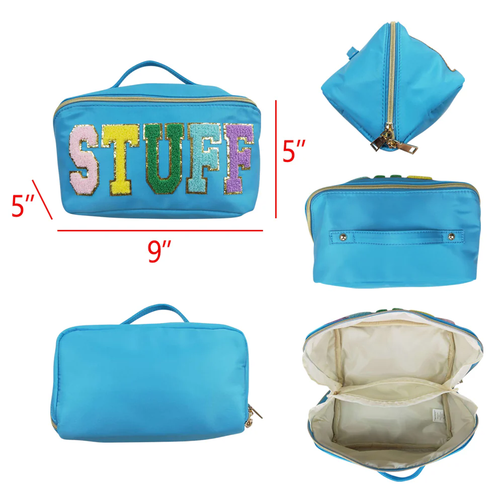 Women/ Girls Stuff Blue Cosmetic Make Up Bags