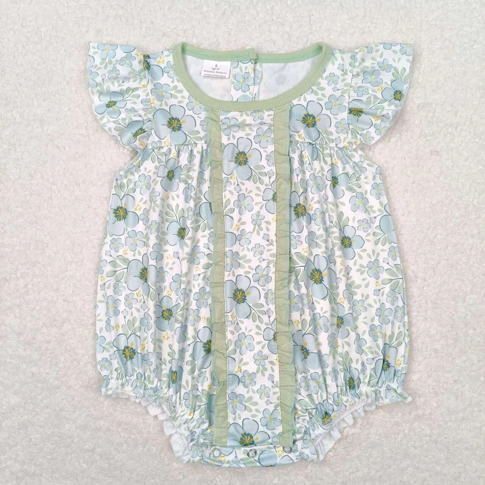 Bubble romper with flower print