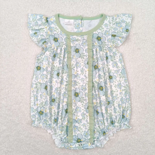 Bubble romper with flower print