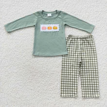 Boys Fall Pumpkin Pants Clothes Sets