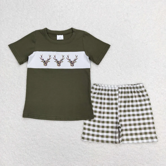 Boy clothes deer Elk toddler boy summer outfits