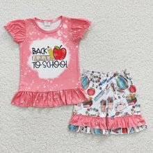 Apple pencil ruler back to school clothing set