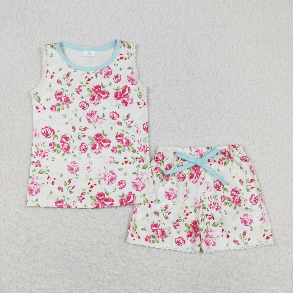 Girls floral boutique clothing set