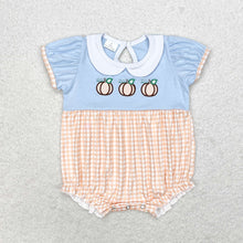 Romper Embroidery Pumpkins Sibling Rompers Clothes Sets