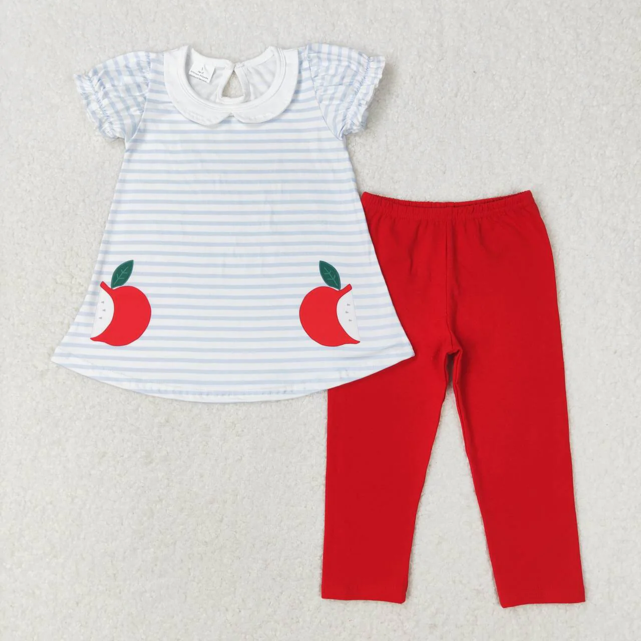 Back to school girls apple design outfit