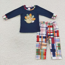 Thanksgiving Turkey Patchwork Pants Clothes Sets