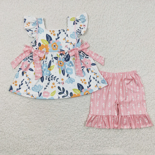 Super cute girls flower summer set