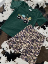 Boys Dog Hunting Camo Summer Shorts Clothes Sets