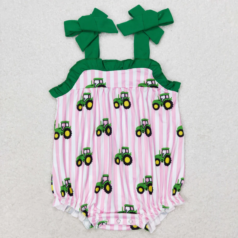 Tractor girls romper outfit