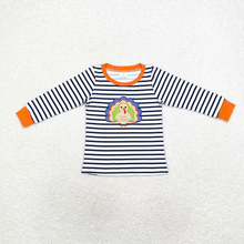 Boys Stripes Thanksgiving Turkey Long Sleeve Tee Shirts Tops